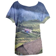 Rock Scenery The H Mong People Home Women s Oversized Tee by Sudhe