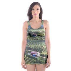 Rock Scenery The H Mong People Home Skater Dress Swimsuit by Sudhe