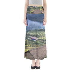 Rock Scenery The H Mong People Home Full Length Maxi Skirt by Sudhe