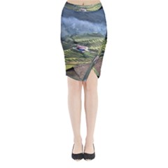 Rock Scenery The H Mong People Home Midi Wrap Pencil Skirt by Sudhe