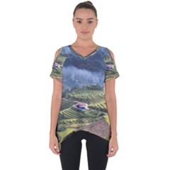 Rock Scenery The H Mong People Home Cut Out Side Drop Tee by Sudhe