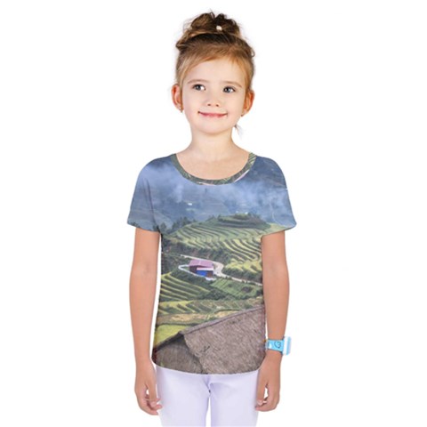 Rock Scenery The H Mong People Home Kids  One Piece Tee by Sudhe