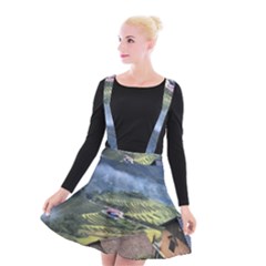 Rock Scenery The H Mong People Home Suspender Skater Skirt by Sudhe