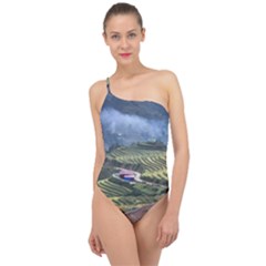 Rock Scenery The H Mong People Home Classic One Shoulder Swimsuit by Sudhe