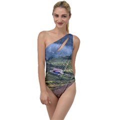 Rock Scenery The H Mong People Home To One Side Swimsuit by Sudhe