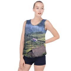 Rock Scenery The H Mong People Home Bubble Hem Chiffon Tank Top by Sudhe