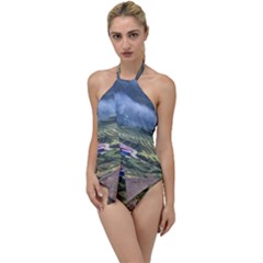 Rock Scenery The H Mong People Home Go With The Flow One Piece Swimsuit by Sudhe