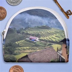 Rock Scenery The H Mong People Home Horseshoe Style Canvas Pouch by Sudhe