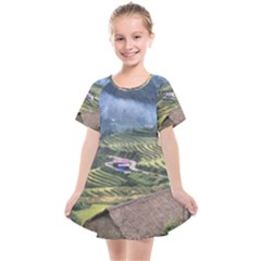 Rock Scenery The H Mong People Home Kids  Smock Dress by Sudhe