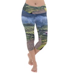 Rock Scenery The H Mong People Home Lightweight Velour Capri Yoga Leggings by Sudhe