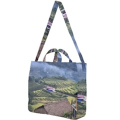 Rock Scenery The H Mong People Home Square Shoulder Tote Bag