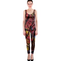 Autumn Colorful Nature Trees One Piece Catsuit by Sudhe