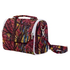 Autumn Colorful Nature Trees Satchel Shoulder Bag by Sudhe