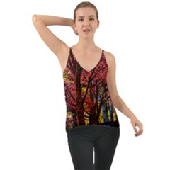 Autumn Colorful Nature Trees Chiffon Cami by Sudhe