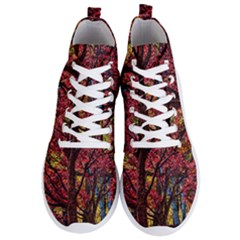 Autumn Colorful Nature Trees Men s Lightweight High Top Sneakers by Sudhe