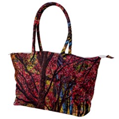 Autumn Colorful Nature Trees Canvas Shoulder Bag by Sudhe