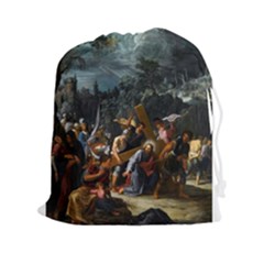 Christ On The Road To Calvary Drawstring Pouch (xxl) by ArtworkByPatrick