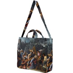 Christ On The Road To Calvary Square Shoulder Tote Bag by ArtworkByPatrick