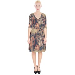 Head Horse Animal Vintage Wrap Up Cocktail Dress by Sudhe