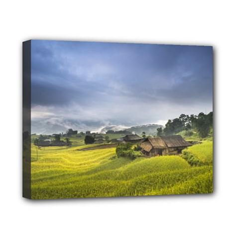 Vietnam Terraces Rice Silk Canvas 10  X 8  (stretched) by Sudhe