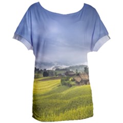 Vietnam Terraces Rice Silk Women s Oversized Tee by Sudhe