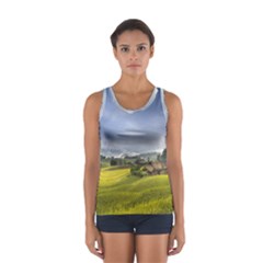 Vietnam Terraces Rice Silk Sport Tank Top  by Sudhe