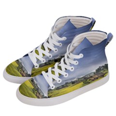 Vietnam Terraces Rice Silk Men s Hi-top Skate Sneakers by Sudhe