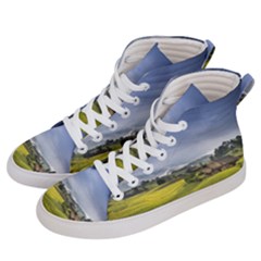 Vietnam Terraces Rice Silk Women s Hi-top Skate Sneakers by Sudhe