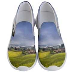 Vietnam Terraces Rice Silk Men s Lightweight Slip Ons by Sudhe