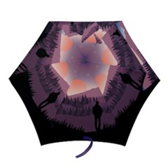 Dusk Sunset Dawn Sky Evening Mini Folding Umbrellas by Sudhe