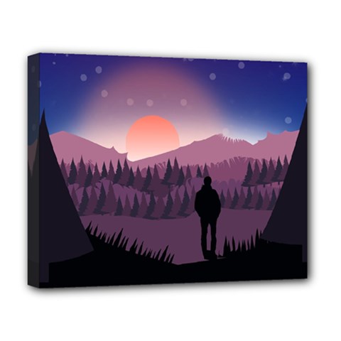 Dusk Sunset Dawn Sky Evening Deluxe Canvas 20  X 16  (stretched) by Sudhe