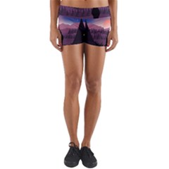 Dusk Sunset Dawn Sky Evening Yoga Shorts by Sudhe