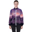 Dusk Sunset Dawn Sky Evening High Neck Windbreaker (Women) View1