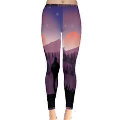 Dusk Sunset Dawn Sky Evening Inside Out Leggings by Sudhe