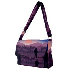 Dusk Sunset Dawn Sky Evening Full Print Messenger Bag by Sudhe