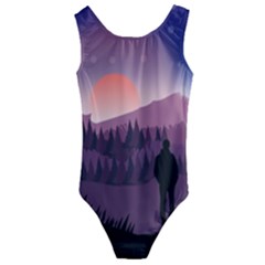 Dusk Sunset Dawn Sky Evening Kids  Cut-out Back One Piece Swimsuit by Sudhe