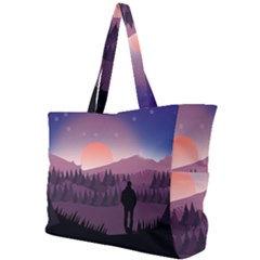 Dusk Sunset Dawn Sky Evening Simple Shoulder Bag by Sudhe