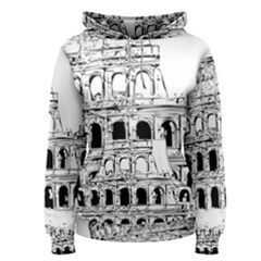 Line Art Architecture Women s Pullover Hoodie by Sudhe