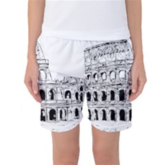 Line Art Architecture Women s Basketball Shorts by Sudhe