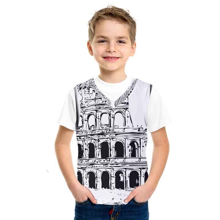 Line Art Architecture Kids  SportsWear