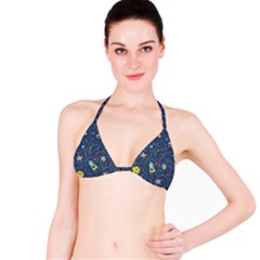 Cat Cosmos Cosmonaut Rocket Bikini Top by Sudhe