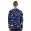 Cat Cosmos Cosmonaut Rocket Hooded Windbreaker (Men) View2