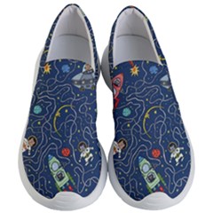 Cat Cosmos Cosmonaut Rocket Women s Lightweight Slip Ons by Sudhe