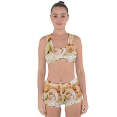 Roses Plate Romantic Blossom Bloom Racerback Boyleg Bikini Set by Sudhe