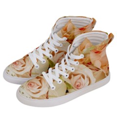 Roses Plate Romantic Blossom Bloom Men s Hi-top Skate Sneakers by Sudhe