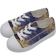 Mosaic Painting Glass Decoration Kids  Low Top Canvas Sneakers by Sudhe