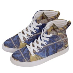 Mosaic Painting Glass Decoration Women s Hi-top Skate Sneakers by Sudhe