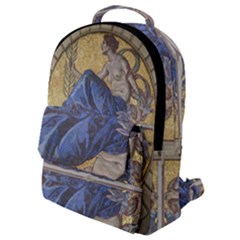 Mosaic Painting Glass Decoration Flap Pocket Backpack (small) by Sudhe