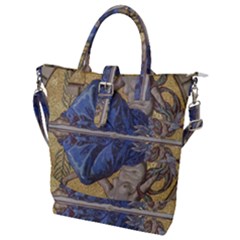 Mosaic Painting Glass Decoration Buckle Top Tote Bag