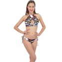 Transparent Background Bird Cross Front Halter Bikini Set View1